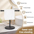 Hand Towel Stand with Wood Base, Industrial Pipe Heavy Duty Countertop Towel Holder for Bathroom and Kitchen