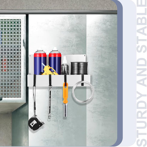 Lineshading 3 Pack 20 lb Magnet Garage Organizer Magnetic Spice Rack for Refrigerator Capacity Shelf Hanging Heavy Duty