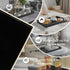 15.8 10.2 1.4" MAONAME Black Decorative Tray for Coffee Table, Modern Serving Tray with Handles, Plastic Rectangular