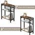 3-Tier Small Side Table for Small Space, Narrow End Table with Magazine Holder,Slim Nightstand, Skinny Snack Couch