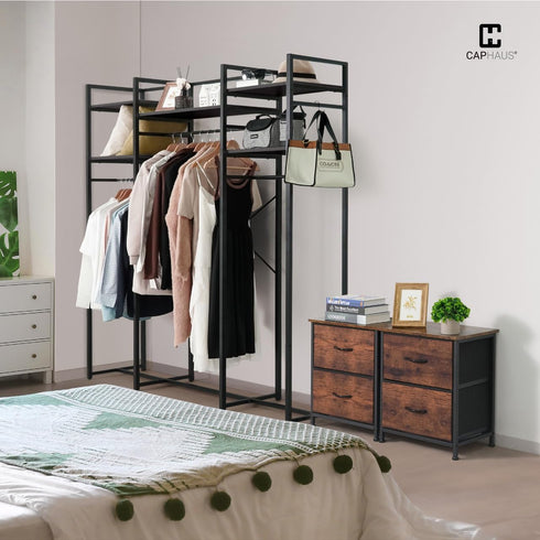Set 2 2 2 P2 CAPHAUS of Drawer Storage Tower w/ Fabric Bins, Nightstand w/ Drawers, Sorting Unit, Chest of Drawers