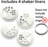 Delta Loom 4 Pack Adjustable Spice Shaker Lids for Mason Jars | Plastic Seasoning Jar Lids with Shaker & Pour Options |