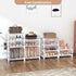 Closet 8 26-32 ROJASOP White Shoe Rack, Tall Metal Shoe Rack Organizer for Entryway Garage, Tier Large Shoe Shelf