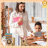 2 Harloon Pcs Animal Bookends for Kids Wooden Decor Safari Bookends Decor for Girl Children Bedroom Home(Lion Elephant)