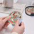6 Pcs Christmas Santa Claus Drink Coasters with Holder Coasters for Drinks Coffee Table Home Decor Housewarming Gift