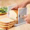 Adjustable Toast Slicer/Cutting Guide - Plastic Bread Slicer for Homemade Bread, Foldable Kitchen Baking Tool (White)