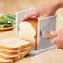 Adjustable Toast Slicer/Cutting Guide - Plastic Bread Slicer for Homemade Bread, Foldable Kitchen Baking Tool (White)