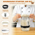 Complete Sourdough Starter Kit, Sourdough Bread Baking Supplies, Banneton Bread Proofing Basket with Glass Sourdough