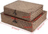 Hipiwe Set of 2 Flat Woven Wicker Storage Bins with Lid, Natural Seagrass Basket, Multipurpose Home Boxes for Shelf