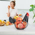 FJAXLJGYP Countertop Chicken Egg Basket, Egg Collecting Baskets,Metal Wire Egg Basket with Handle, Farmhouse Chicken
