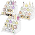 Lifewit 4 Tier Clear Display Risers Stand, Plastic Risers for Display, Organizer for Figures, Cupcake, Dessert, Desktop