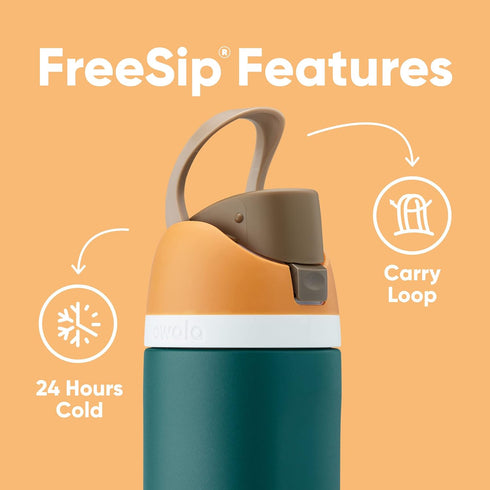 Owala FreeSip Insulated Stainless Steel Water Bottle, BPA-Free Sports Water Bottle, 32 Oz, Summer Sweetness