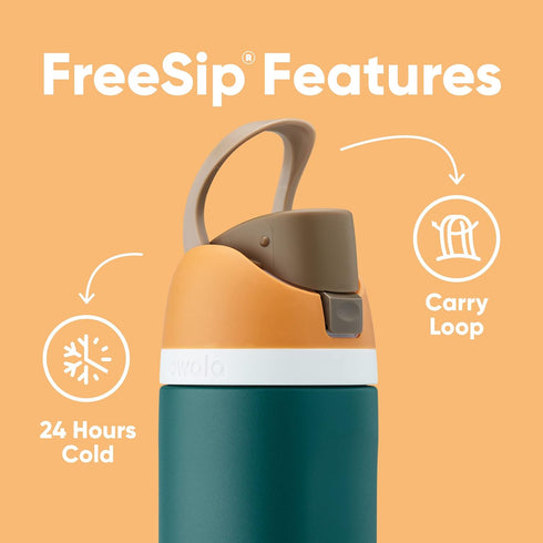 Owala FreeSip 40 Oz Insulated Stainless Steel Water Bottle with Straw, BPA-Free, Camo Cool
