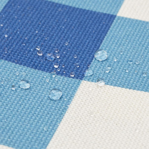 Set of 6 Blue and White Plaid Cloth Placemats, Washable Table Mats with Buffalo Design for Dining Table