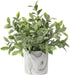 Hollyone Mini Artificial Potted Plants - Fake Plants in Marble Pots, 1Pcs Plastic Eucalyptus Greenery Faux Plants for