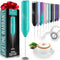 Zulay Froth Mate Powerful Milk Frother for Coffee, Portable Handheld Foam Maker for Lattes, No Stand, Teal