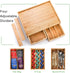 SOUJOY Bamboo Drawer Organizer for Coffee Pods, K Cup Organizer with Drawer and Side Storage Box for Kitchen