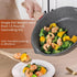 Induction Nonstick Skillet Frying Pan with Lid, Swiss Granite Omelette Pan, PFOA Free (8 inch)
