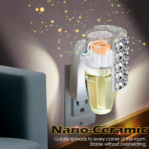 Wall Fragrance Plug in with Night Light, Compatible with Bath & Body Works WallFlower Fragrance, Essential Oil Diffuser