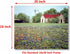 Old Barn & Flowers Field Scenery Nature Landscape Wall Decor Art Print Poster (16x20)