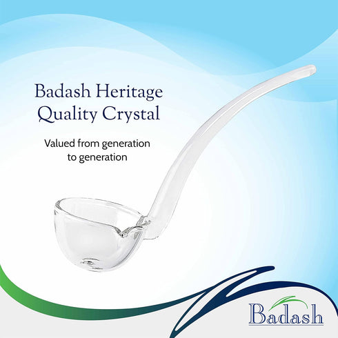 Badash 6" Small Glass Gravy Ladle, Artisan Quality Mouth-Blown Lead-Free Crystal, Clear Serving Utensil