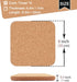 Cork Trivet, 4 Pcs High Density Thick Square Cork Hot Pads for Table & Countertop, 8 Inch Heat Resistant