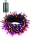 Flacchi Orange Purple Halloween Lights, 67 ft 200 LED Battery Operated String