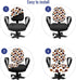 Ambesonne Cow Print Office Chair Slipcover, Charcoal White Cow Skin Abstract Spots, Standard Size