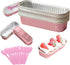 12 Pack Mini Loaf Pans with Lids and Spoons, 6.8oz Disposable Aluminum Foil Baking Tins for Family Gatherings