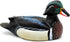 CVHOMEDECO Primitives Hand Engraving Painted Wood Wild Duck Figurine, Farmhouse Decorative Accent 10-1/2 Inch