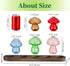 Set 5 Glass Propagation Station for Plant: Mushroom Planter with Wooden Stand for Home Office Decor - Unique
