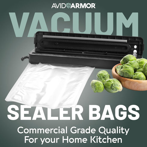 6x10 Inch 200 Pack Commercial Avid Armor Pre-Cut Pint Size Vacuum Sealer Bags - BPA Free, Heavy Duty, Grade, Compatible