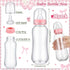 TrelaCo 12 Cool Baby Shower Games Bottle Chug Sign and Pcs Baby Bottle Shower Favor Baby Bottles for Baby Shower Games