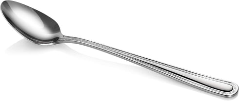 New Star Foodservice 58581 Steel Bead Pattern Serving Spoon, 7.8-Inch Set of 12