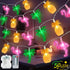 50 LED 25ft Summer Hawaiian Beach String Lights Outdoor with Remote, Flamingo