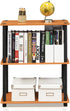 Industrial Style Marble White Side Table with Ample Storage