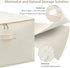 Canvas Comforters Bags, Closet Organizers and Storage for Quilts, Clothes, 75L Bins with Sturdy Zipper, Clear Window