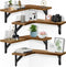 Gabotrie Corner Floating Shelves Set of 4,L-Shaped Wall Mounted Shelf,Rustic Wood Corner Shelvesfor