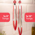 StarPack Premium Silicone Kitchen Tongs Set of 2, 9-Inch & 12-Inch, Stainless Steel with Non-Stick Tips