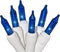 612 Vermont 50 Blue Christmas Lights on a White Wire String, UL