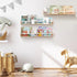 birola Bookshelf,Set 3 3) Nursery of White Wood Floating Bookshelf for Kids,Nursery Shelves for Wall,Bathroom Decor