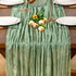 12pcs 22120 inches 10FT Sage Green Easter Spring Cheesecloth Table Runner Boho Gauze Table Runner for Spring Wedding
