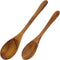 Wooden Cooking Spoons Set of 2 (12" & 15") | Teak Wood, Non-Stick & Non-Scratch Kitchen Cookware