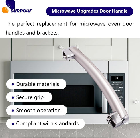 New Upgrade WB15X21101 Microwave Door Handle for GE Microwave PSA9120SF1SS, Replaces 3025571 AP5790530