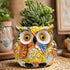Midcentury Modern Decor Owl Planter, Bird Figurine Succulent Plant Pots for Plants, Small Sculptures Statue Flower Pot