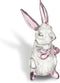 HDCRYSTALGIFTS 3.5 Inch Crystal Rabbit Bunny Figurine, Spring Easter Decorations, Glass Art Animal Paperweight