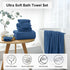 8 Set-2 Sheets,2 Towels,4 Washcloths-600GSM Piece Large Navy Family Bath Towel Oversized Bath Towel Hand Soft Highly