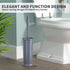 UPTRONIC Toilet Brush Set, Toilet Bowl Brush with Extra Long Handle, Durable Bristles, Covered Holder for Bathroom
