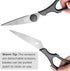 Linoroso Kitchen Shears Heavy Duty Kitchen Scissors with Magnetic Holder, Dishwasher Safe Scissors All Purpose Come Apart Blade Made with Japanese Steel 4034 for Meat/Vegetables/BBQ/Herbs, Black by linoroso
