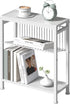 End Table for Small Space, 3-Tier Narrow Side Table with Magazine Holder,Small
